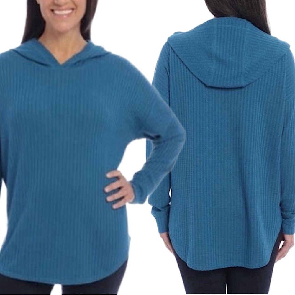 CHASER Blue Thermal Long Sleeve Hoodie
Size S